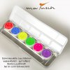 Schminkpalette Leuchtfarben UV Schminke 6 Farben: gut haftende wasserlösliche Schminke - Theaterschminke Kryolan leuchtet bei Schwarzlicht